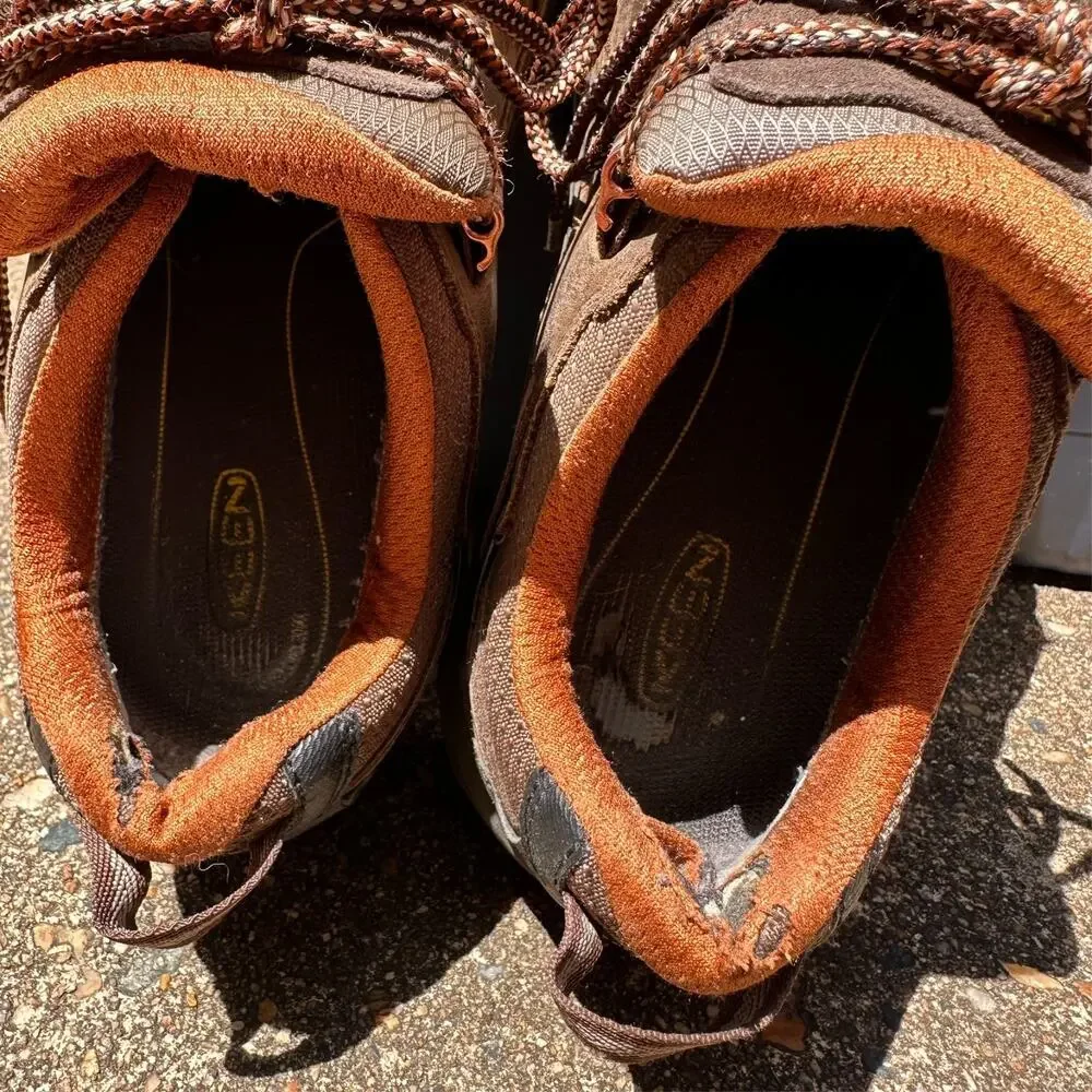 Keen Durand Low Top Shoes Mens 11.5 Brown Leather Waterproof Hiking Trail Boots